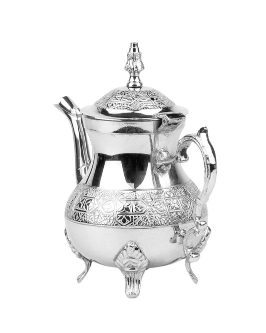 Cuisine Art Moroccan Brass Teapot - Khayb, 350ml, Silver