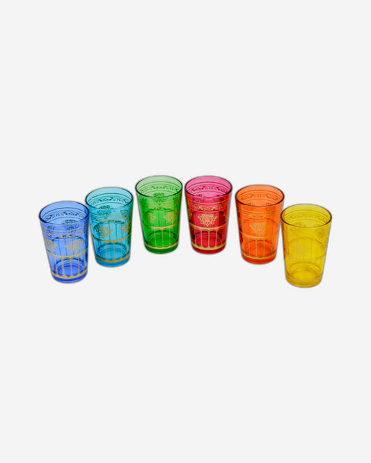 Cuisine Art Jora Deco Glass Set 6Pc Multicolor