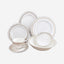 Shallow New Bone China Dinner Set - Ayan, 32 Pieces, White