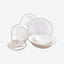 Shallow New Bone China Dinner Set - Elan, 32 Pieces, White
