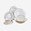 Shallow New Bone China Dinner Set - Kian, 32 Pieces, White