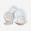 Shallow New Bone China Dinner Set - Laila, 32 Pieces, White