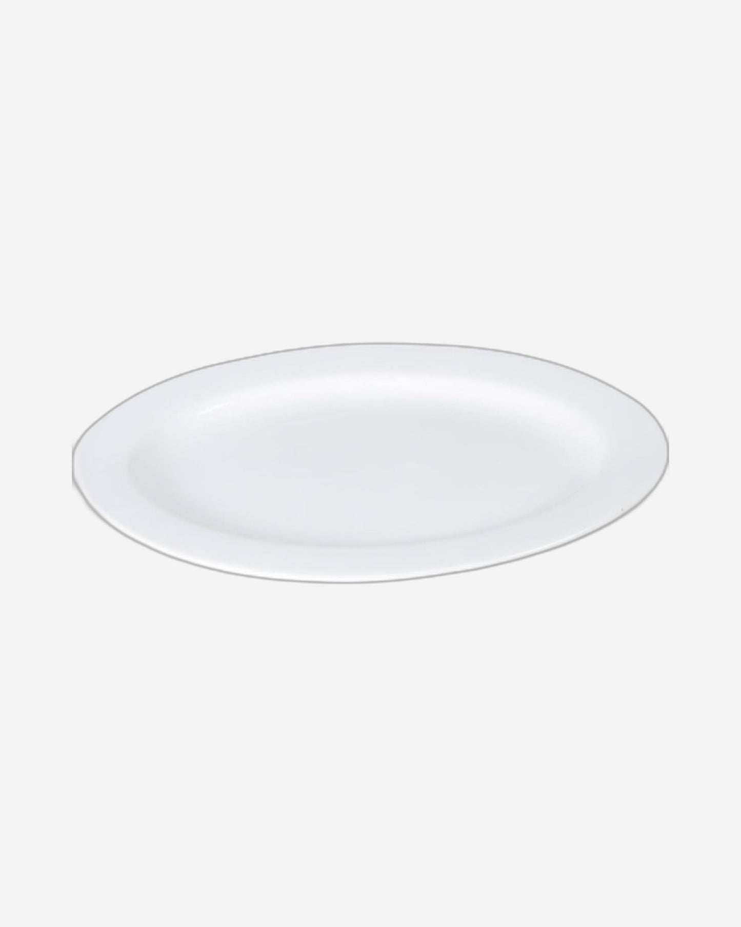 Shallow Bone China Gold Plated Dinner Set - 47 Pieces, White