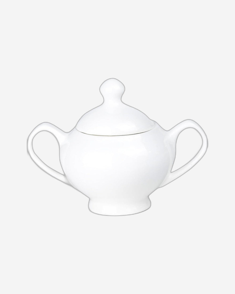 Shallow Bone China Gold Plated Dinner Set - 47 Pieces, White