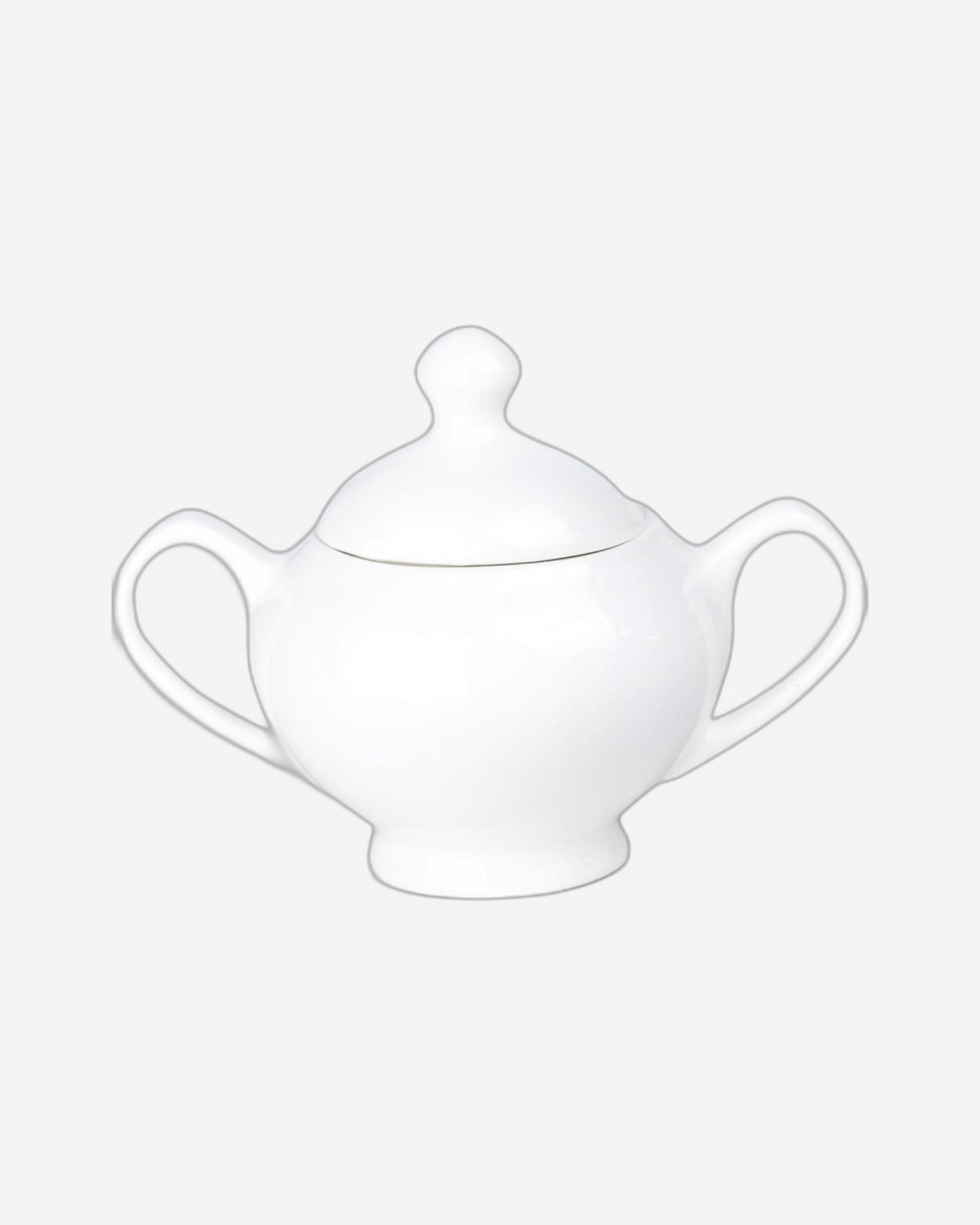 Shallow Bone China Gold Plated Dinner Set - 47 Pieces, White