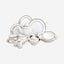 Shallow New Bone China Dinner Set - Cova, 47 Pieces, White