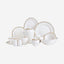 Shallow Bone China Gold Plated Dinner Set - 47 Pieces, Imperia