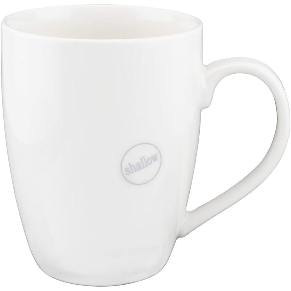 Shallow Bone China Mug, White, 350ml
