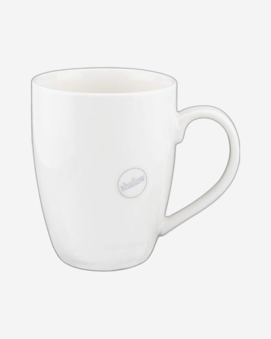 Shallow Bone China Mug, White, 350ml