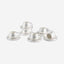 Shallow New Bone China Huma Coffee Cup & Saucer Set, 100ml (White, 6 Cups, 6 Saucer)