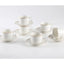 Shallow New Bone China Lara Tea Cup & Saucer Set, 220ml (White, 6 Cups, 6 Saucer)