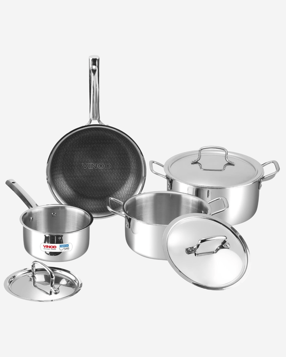 Vinod Luna Triply Stainless Steel Cookware Set 7 pcs