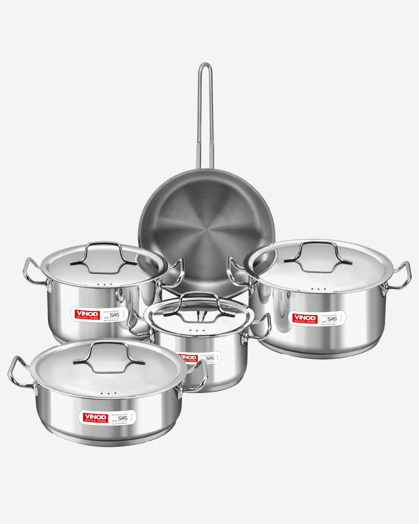 Vinod Classique Deluxe Stainless Steel Cookware Set 9 pcs
