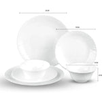 Cuisine Art Dinner Set 12Pc Opalware White