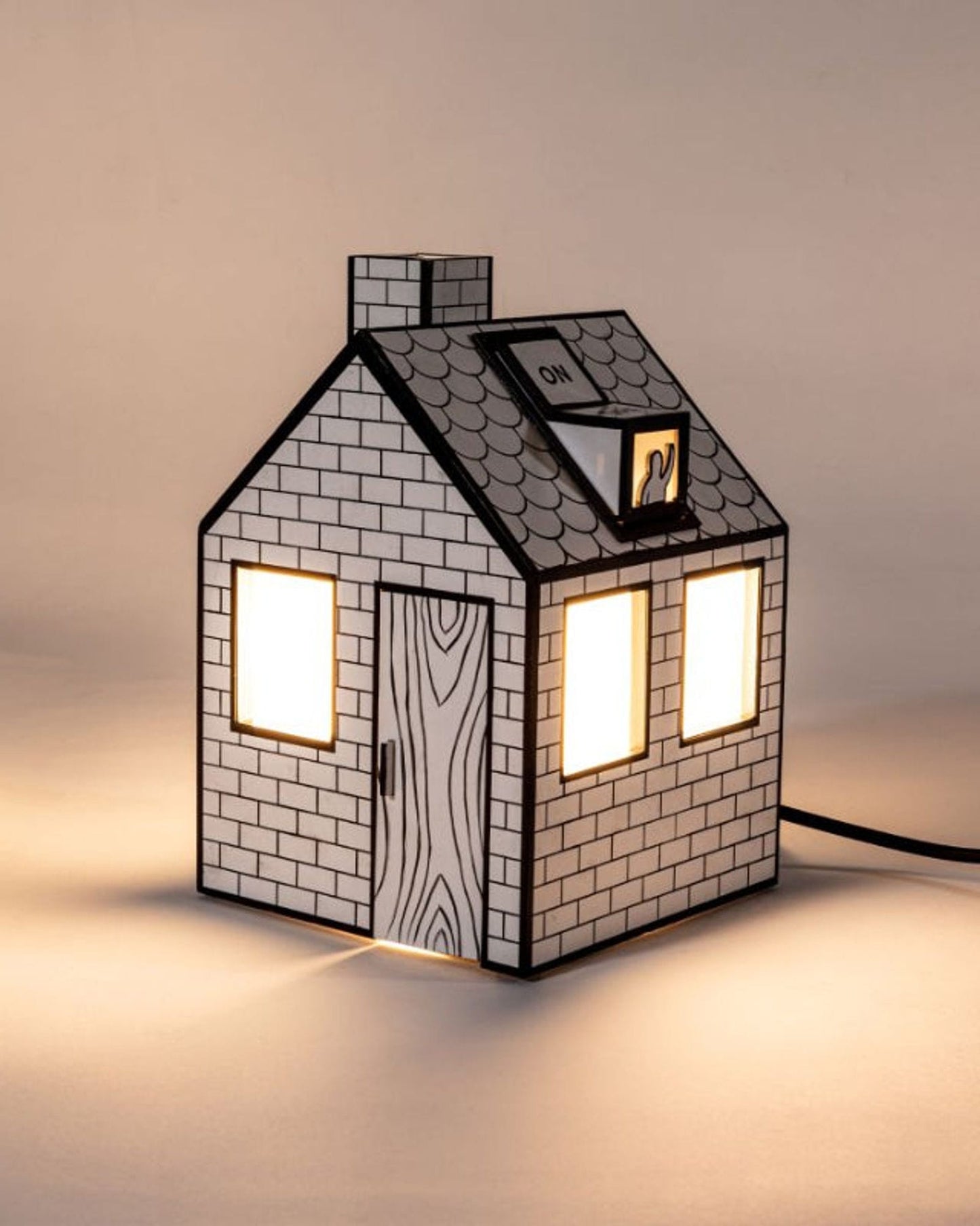 Seletti Desk Lamp In Recycled Paper"On-Off"