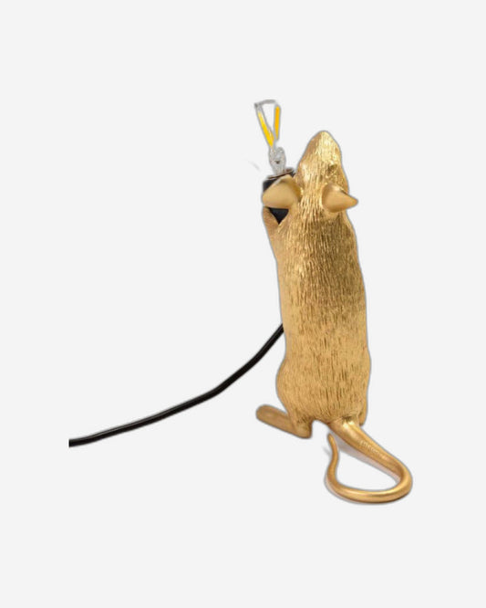Seletti Mouse Lamp Step Standing Gold Usb