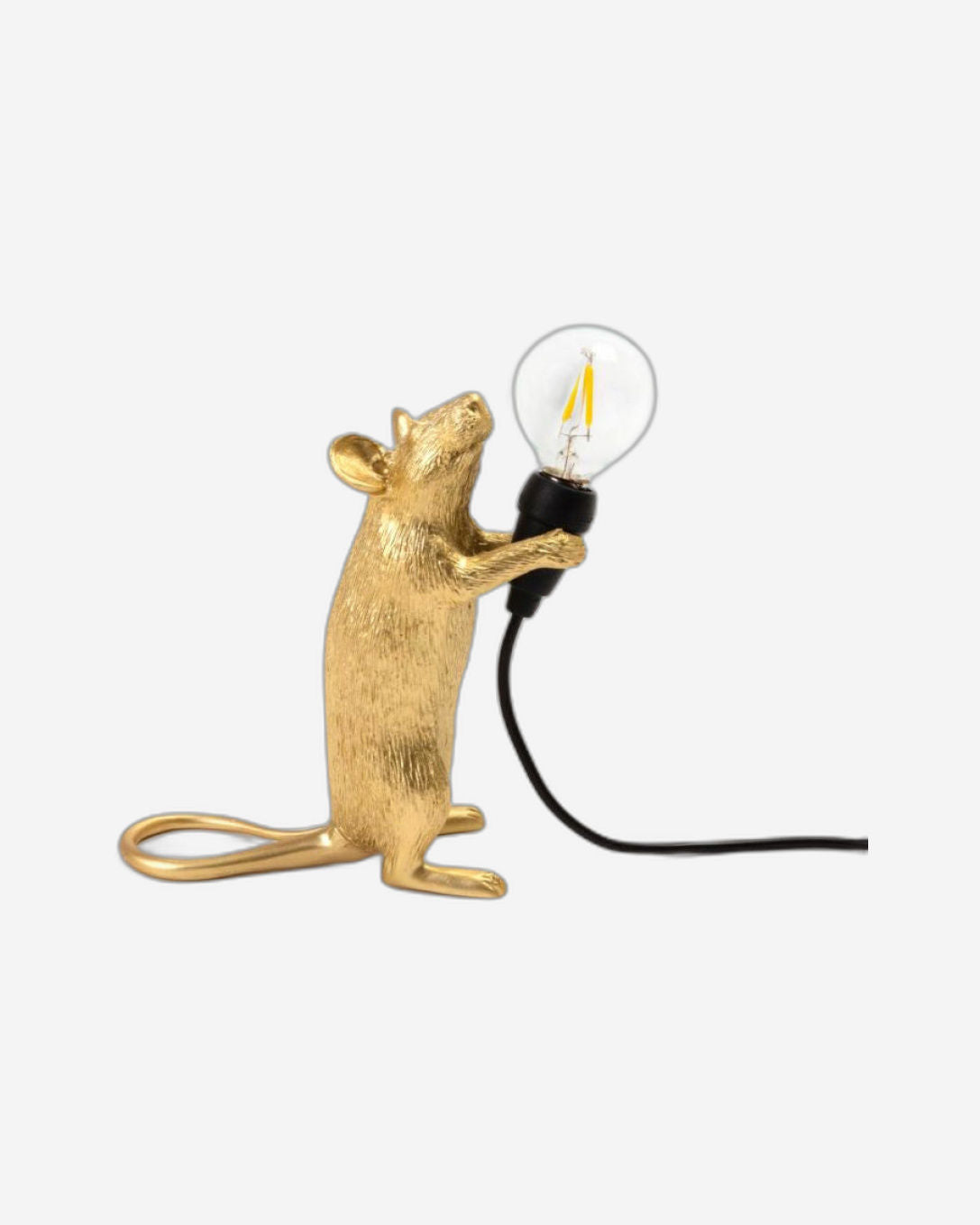 Seletti Mouse Lamp Step Standing Gold Usb