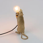 Seletti Mouse Lamp Step Standing Gold Usb