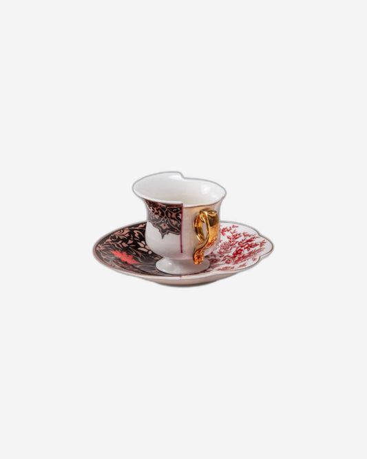 Seletti Coffee Cup With Saucer In Porcelain "Hybrid-Sagala"