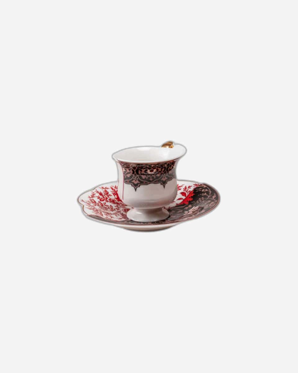 Seletti Coffee Cup With Saucer In Porcelain "Hybrid-Sagala"