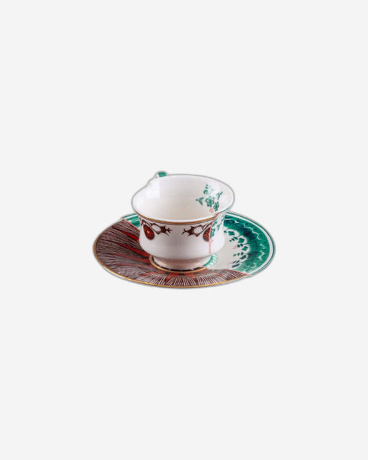 Seletti Coffee Cup With Saucer In Porcelain "Hybrid-Chucuito"