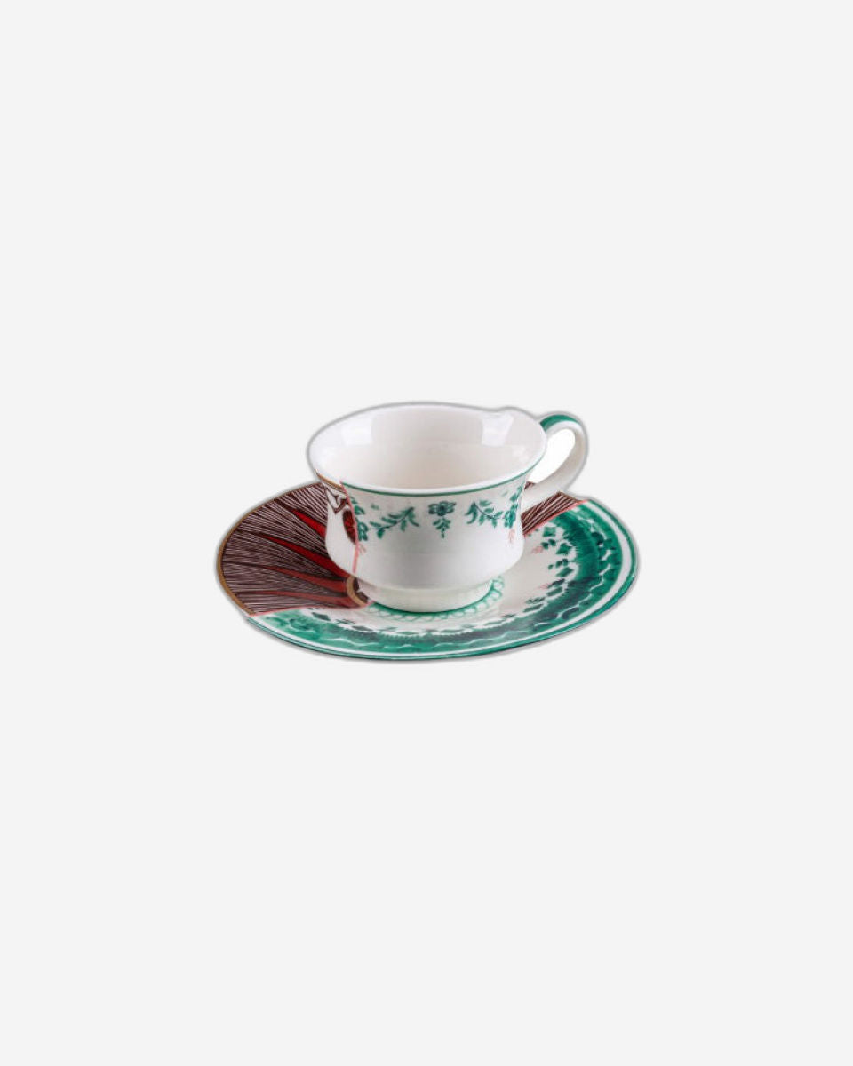Seletti Coffee Cup With Saucer In Porcelain "Hybrid-Chucuito"
