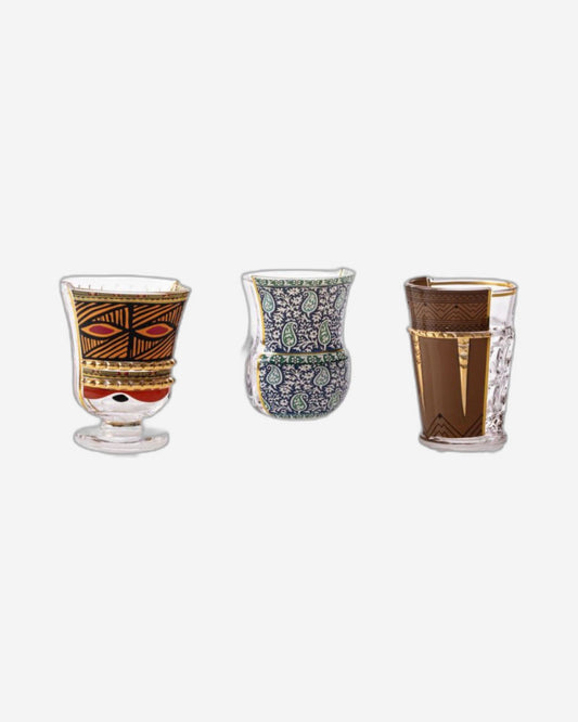 Seletti Hybrid New Era Set Of 3 Glasses Rodina