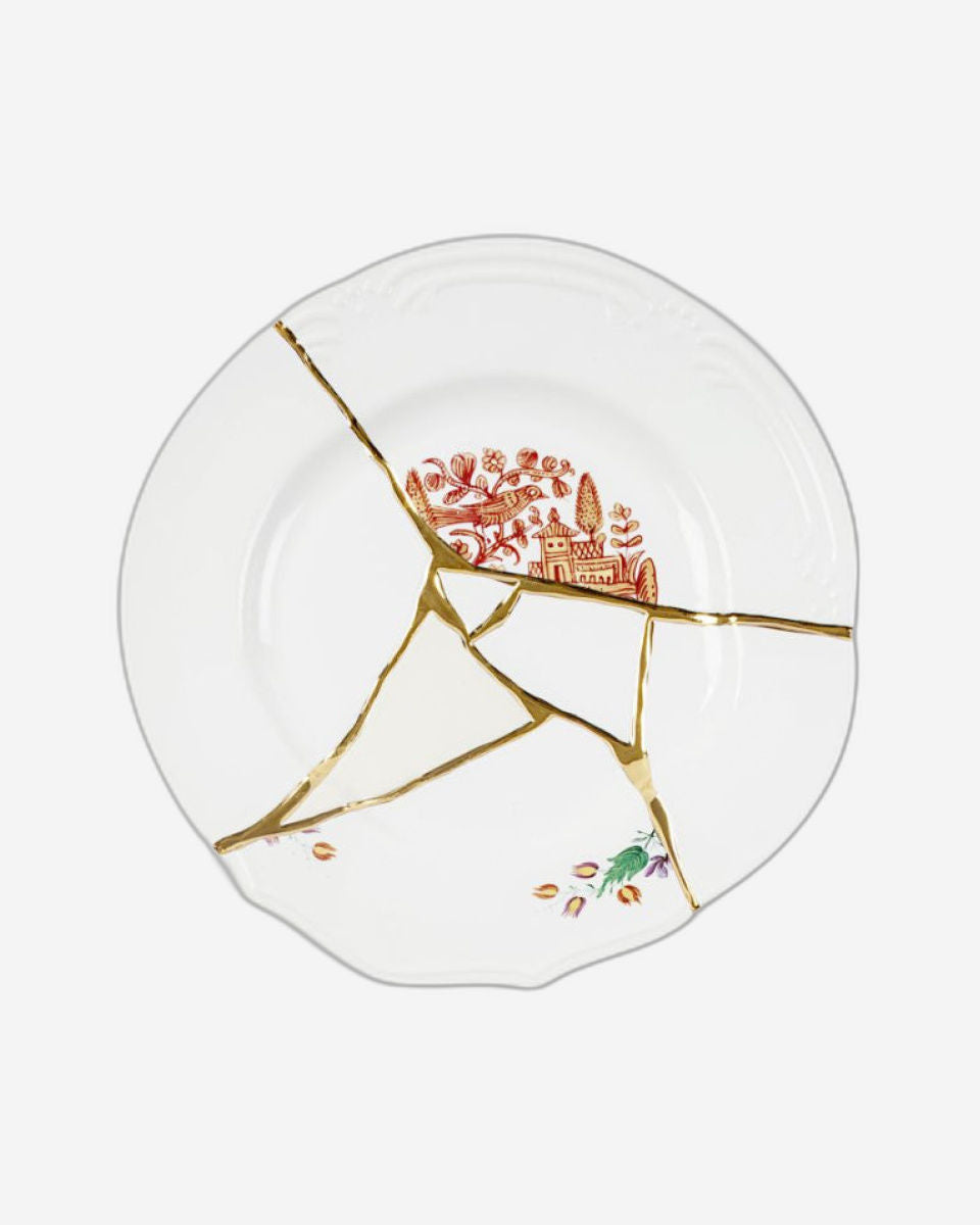 Seletti Kintsugi-N 1 Dinner Plate In Porcelain