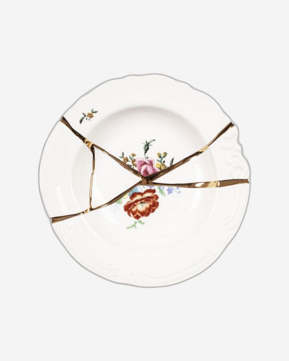 Seletti Kintsugi-N'2 Soup Bowl In  Porcelain