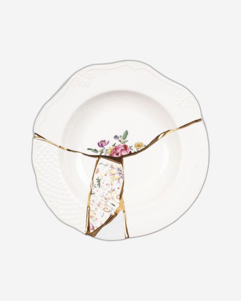 Seletti "Kintsugi-N'3" Soup Bowl In  Porcelain