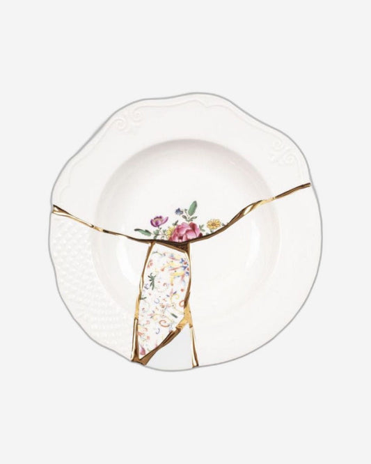 Seletti "Kintsugi-N'3" Soup Bowl In  Porcelain