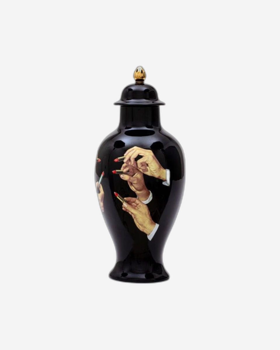 Seletti Toiletpaper Vase Lipsticks Black