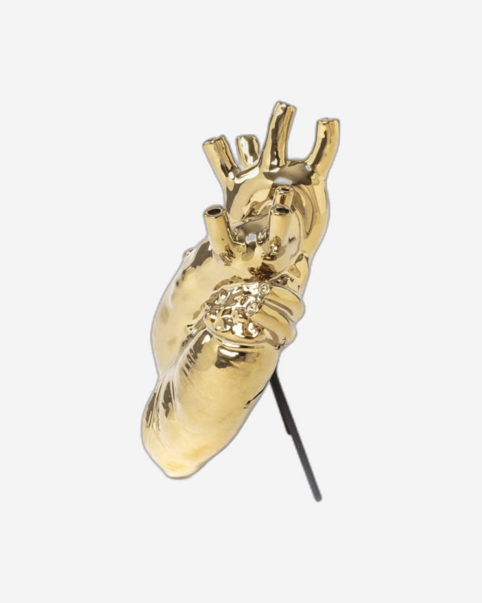 Seletti Love In Bloom-Gold Porcelain Heart