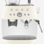 SMEG Espresso Coffee Machine with Grinder Cream - EGF03CRUK