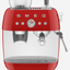 SMEG Espresso Coffee Machine with Grinder Red - EGF03RDUK
