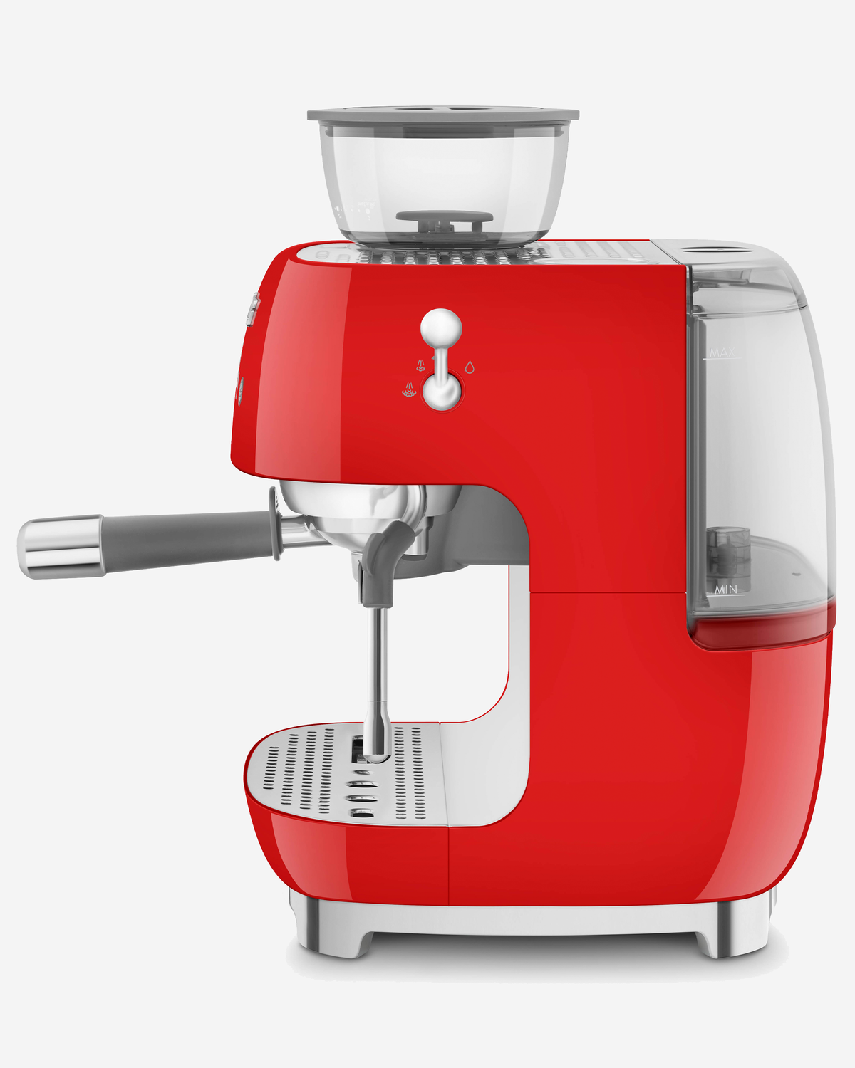 SMEG Espresso Coffee Machine with Grinder Red - EGF03RDUK