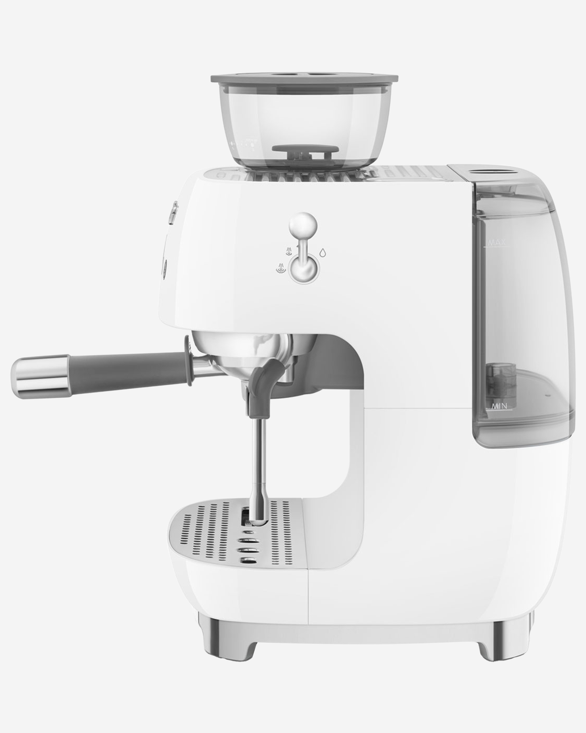 SMEG Espresso Coffee Machine with Grinder White - EGF03WHUK