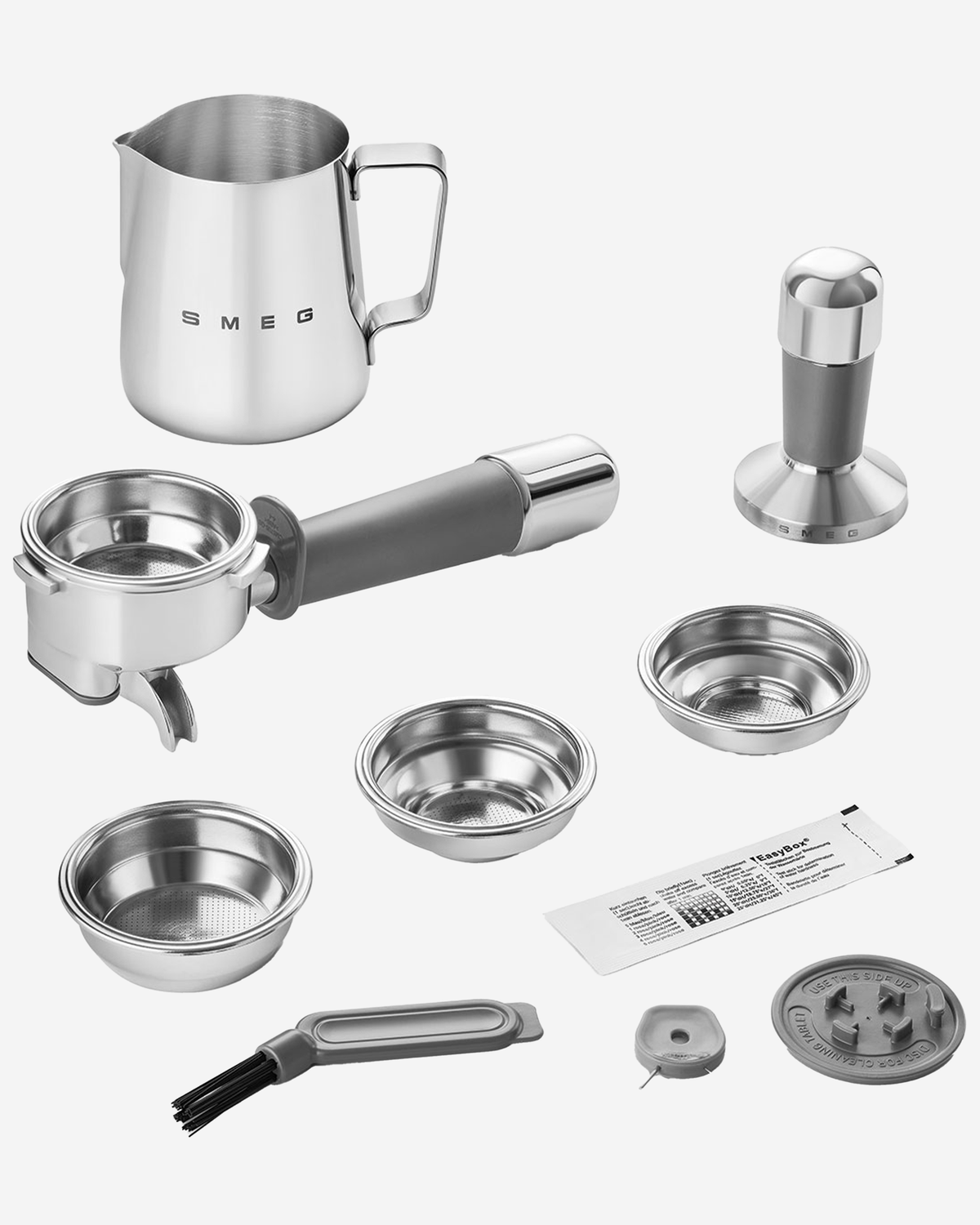 SMEG Espresso Coffee Machine with Grinder White - EGF03WHUK