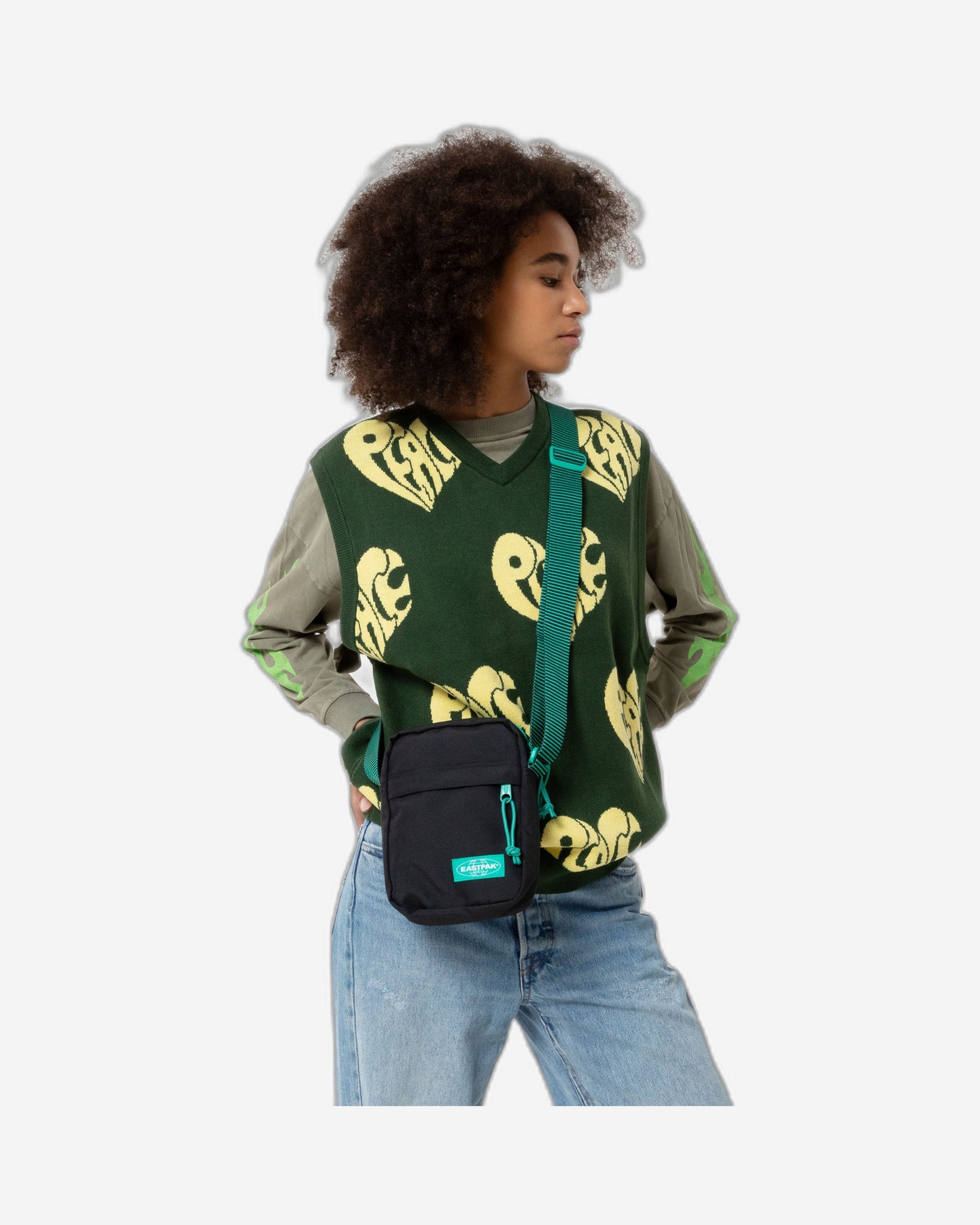 Eastpak The One Kontrast Stripe Black Small Crossbody Bag