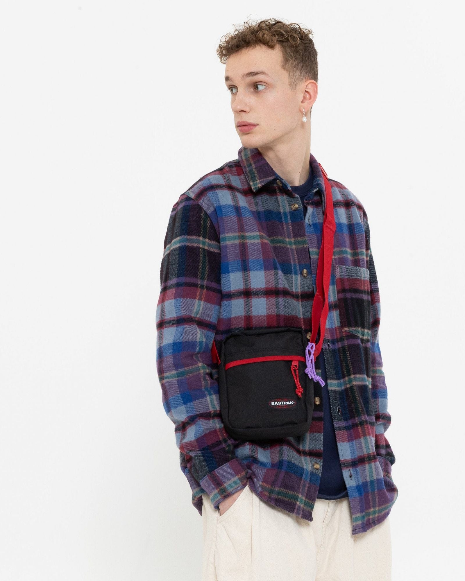 Eastpak The One Kontrast Violet Red Small Crossbody Bag - EK000045U661