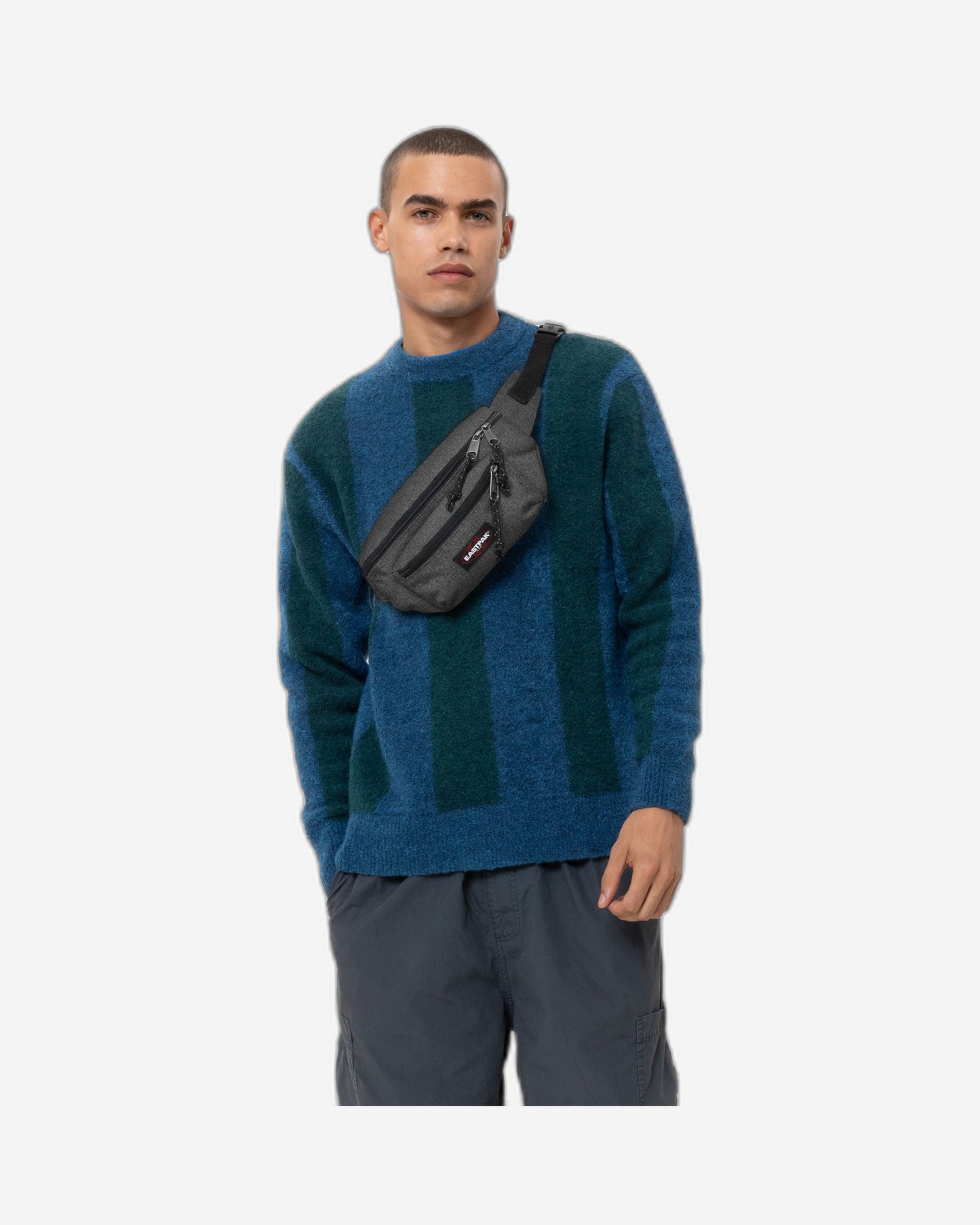 Eastpak Doggy Bag Black Denim Medium Waistbag - EK00007377H1