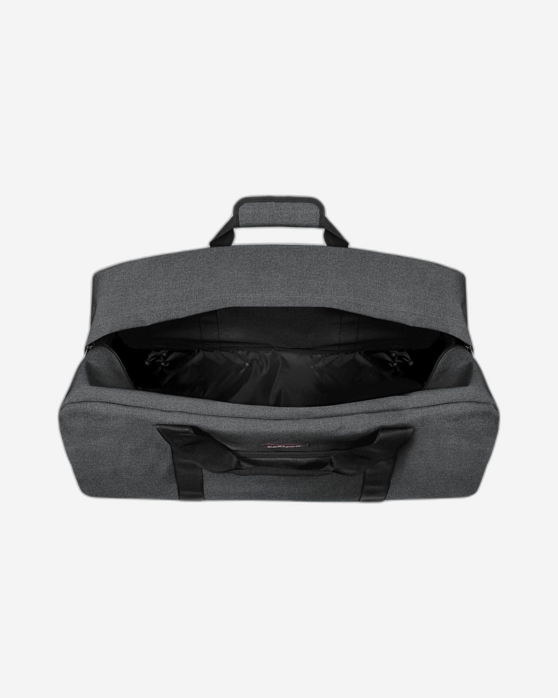 Eastpak Warehouse + Black Denim Large Duffle Wheeled Bag - EK00030E77H1