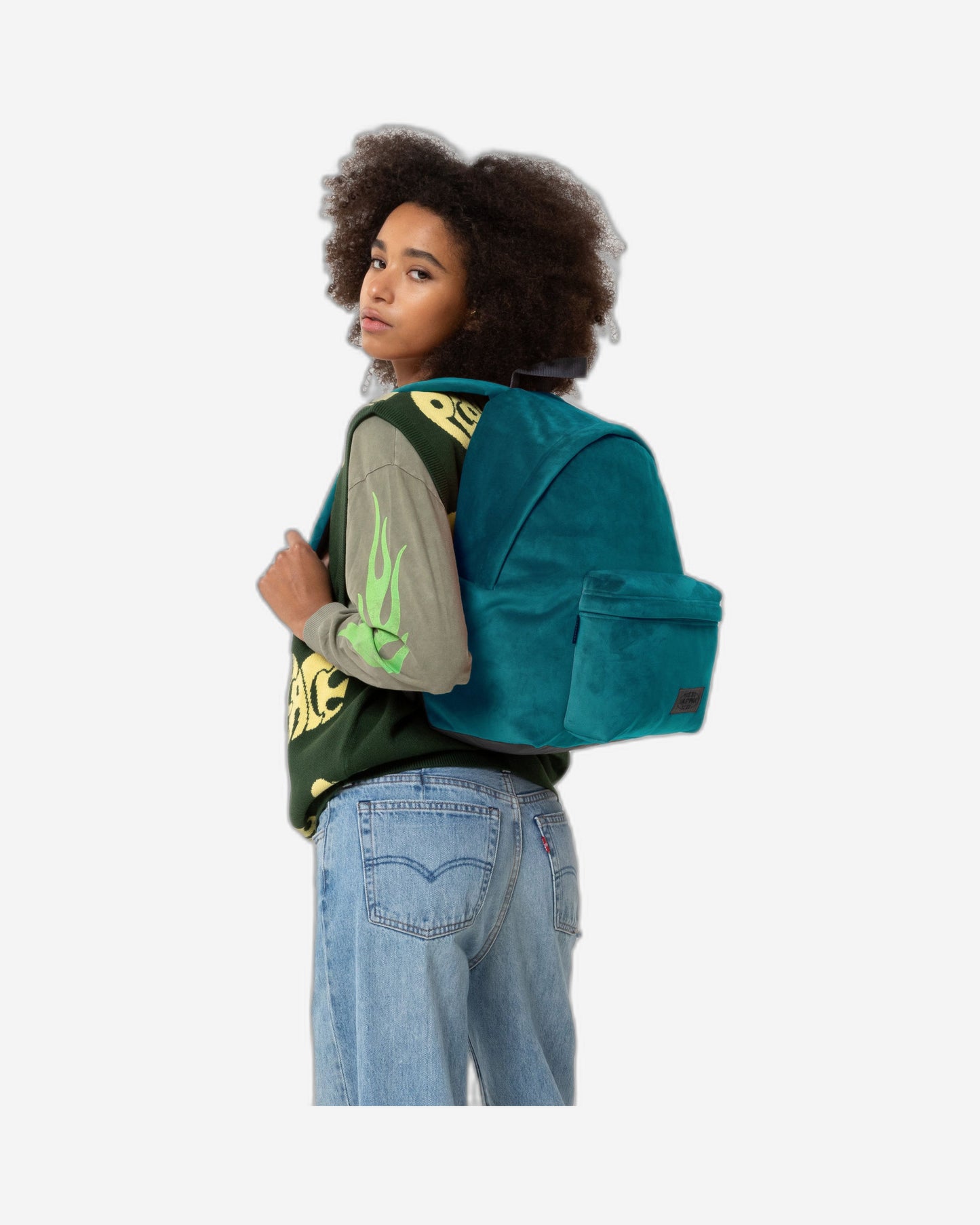 Eastpak Padded Pak'R Velvet Peacock Medium Backpack