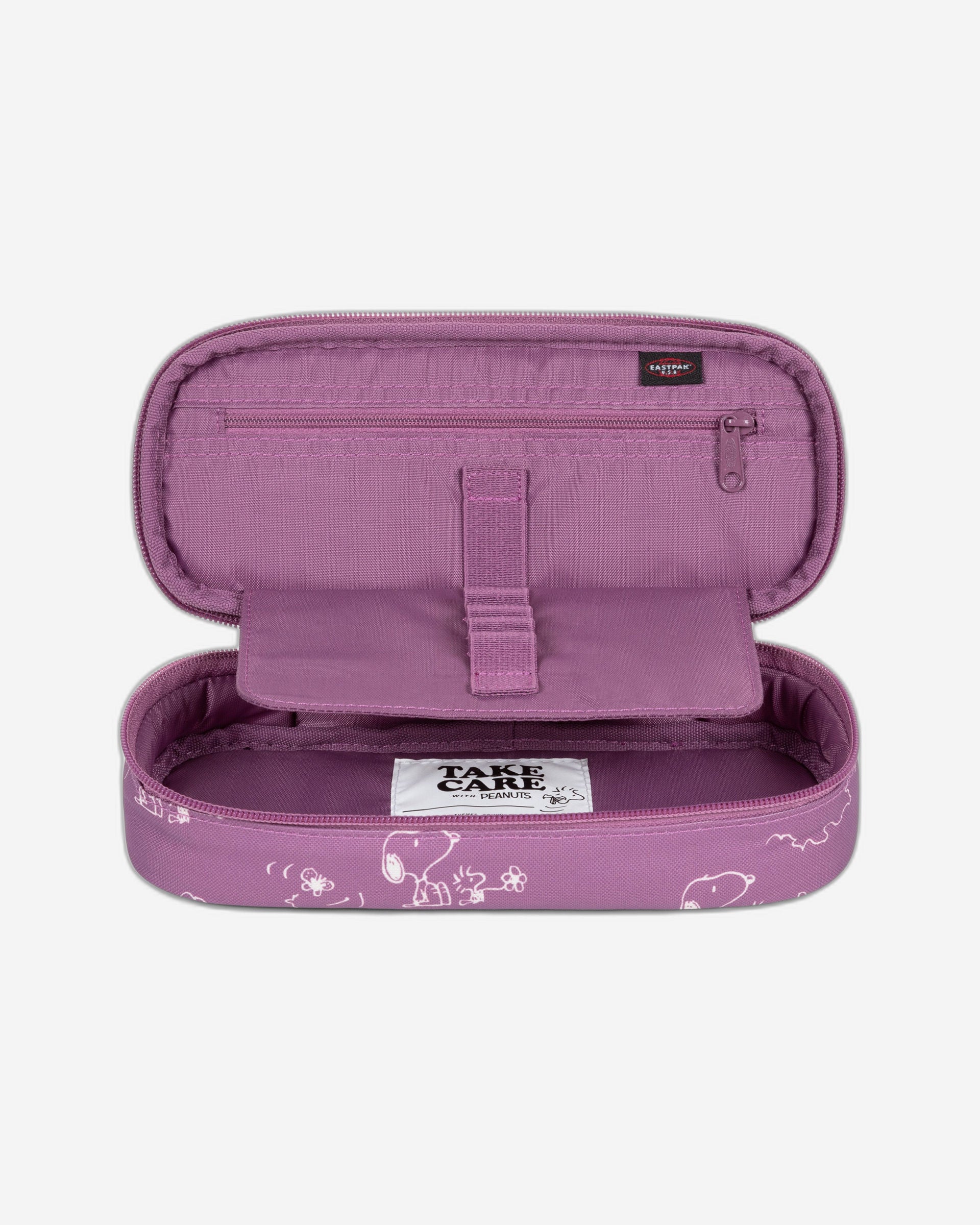 Eastpak Oval Single Peanuts Pink Hard Pencil Case