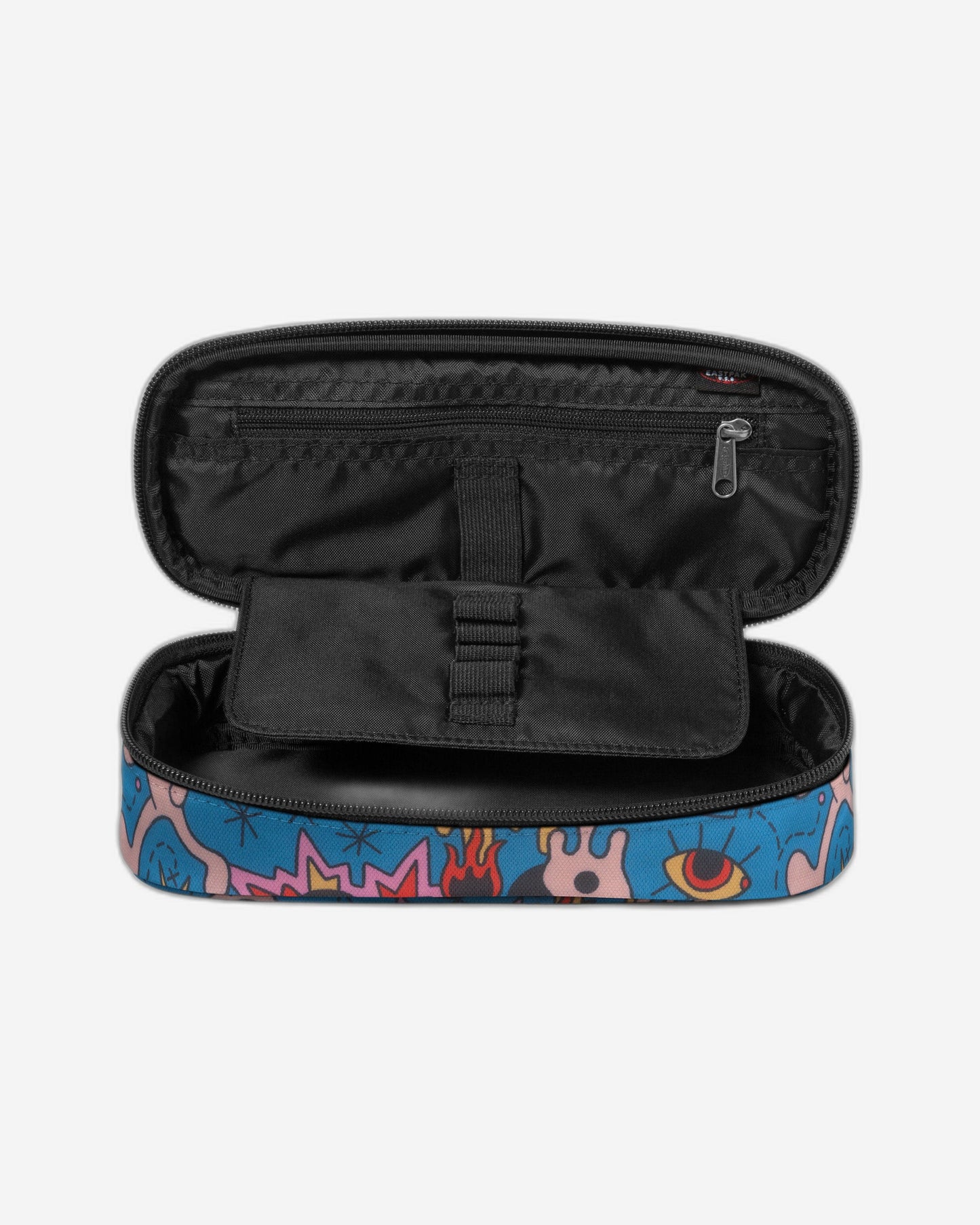 Eastpak Oval Single Doodle Blue Large Hard Pencil Case
