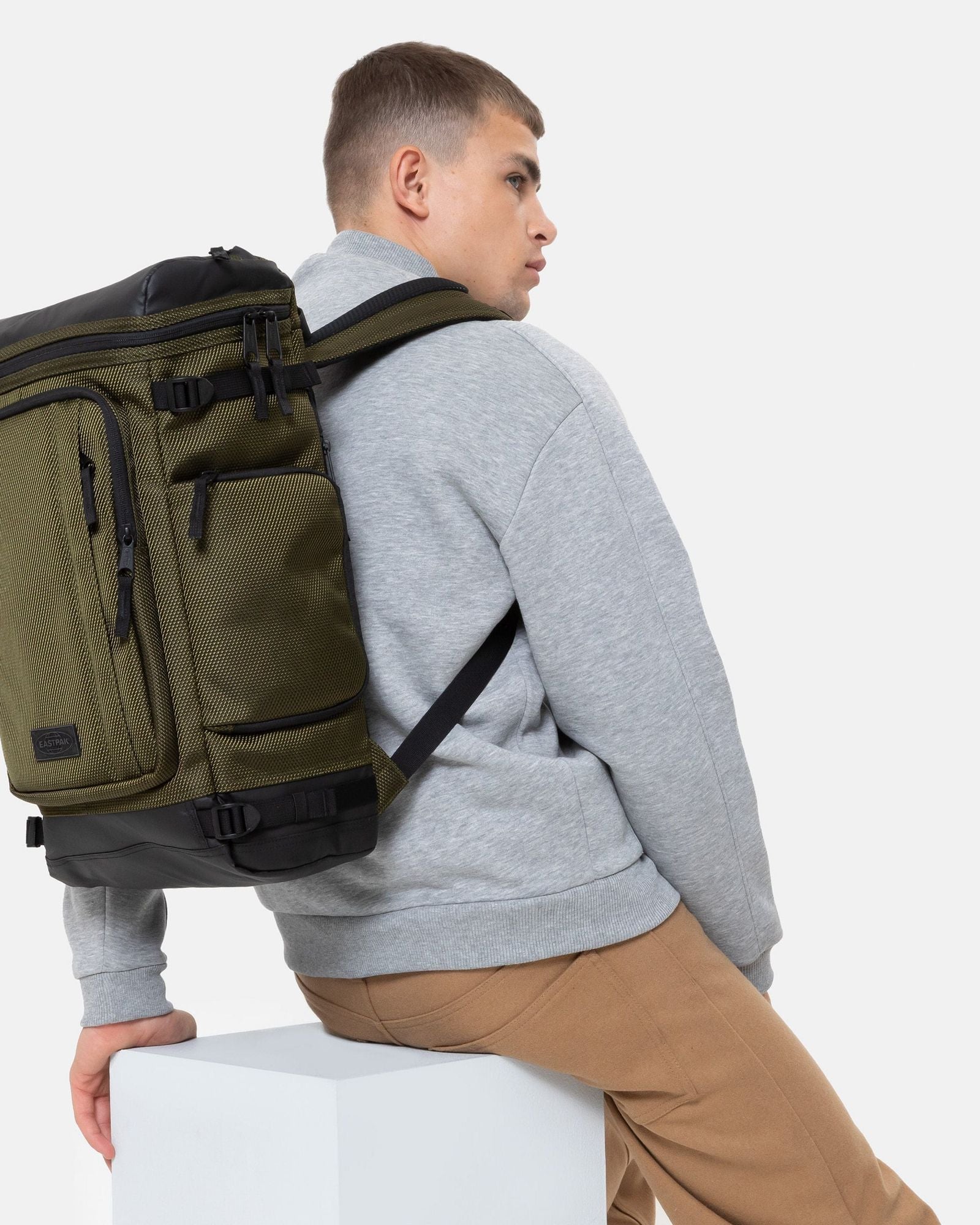 Eastpak Tecum Top Cnnct Army Large Backpack - EK00093D5A1