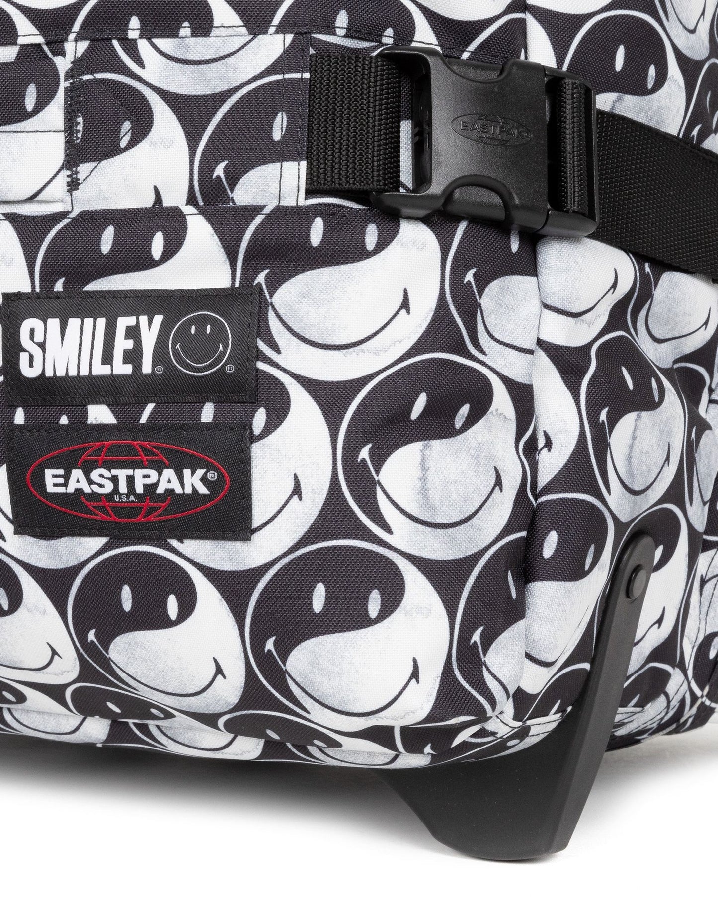 Eastpak Transit'R M Smiley Yy Black Medium Soft Luggage - EK0A5BA85K21