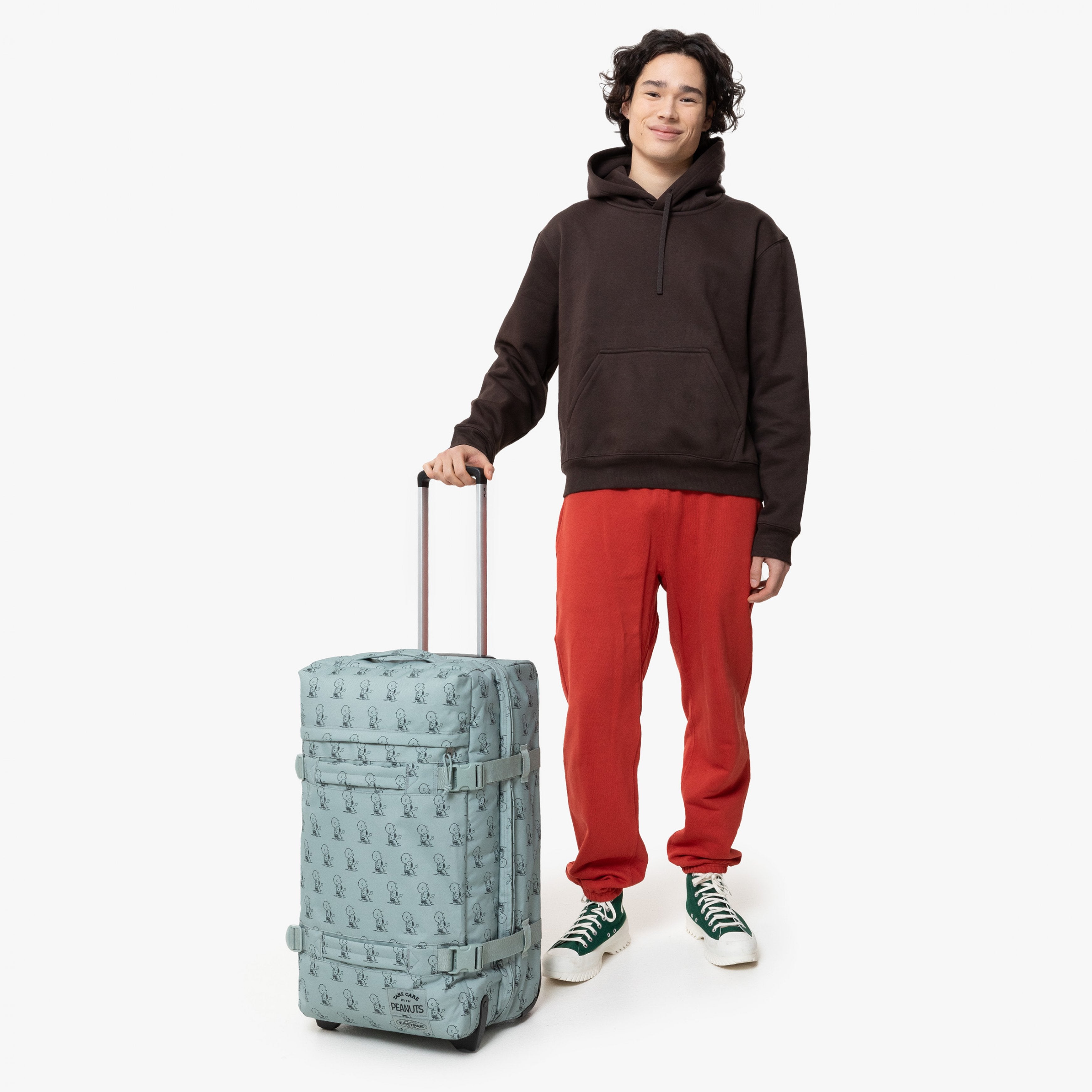 Eastpak Transit'R M Peanuts Mint Medium Soft Luggage - EK0A5BA86O81