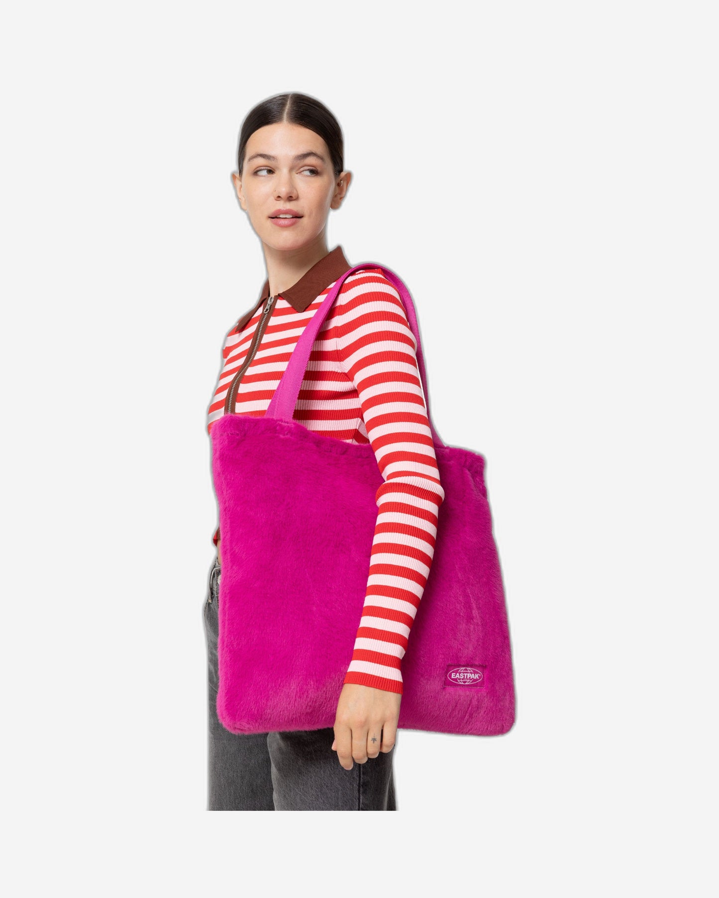 Eastpak Charlie Fuzzy Fuchsia Tote Bag