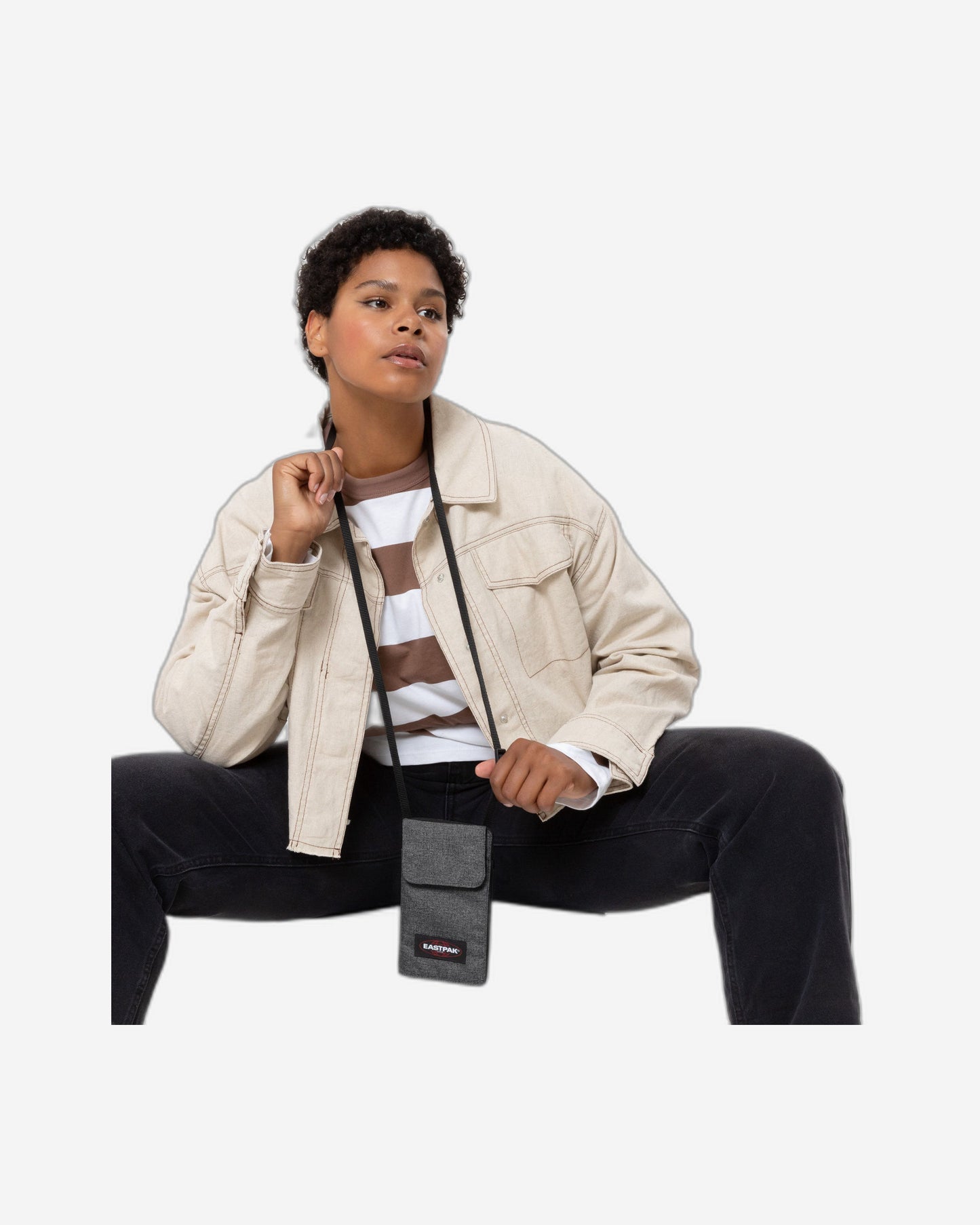 Eastpak Daller Pouch Black Denim Small Crossbody Pouch Crossbody Bag